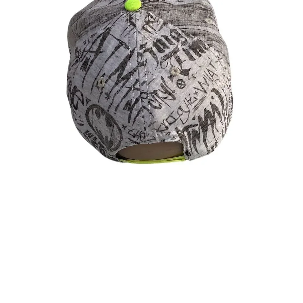 Batman Youth Snapback‎ Hat Neon Yellow Brim Adjustable Comic Graphic